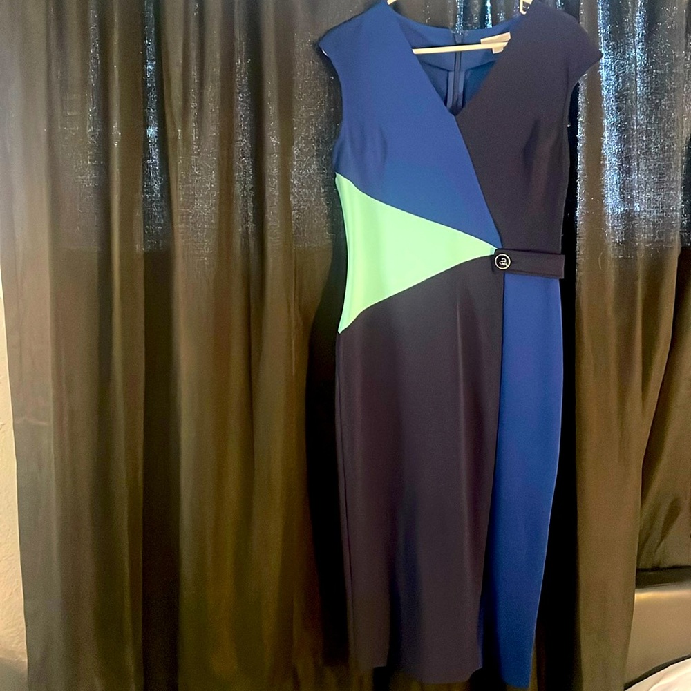 Blue work dress